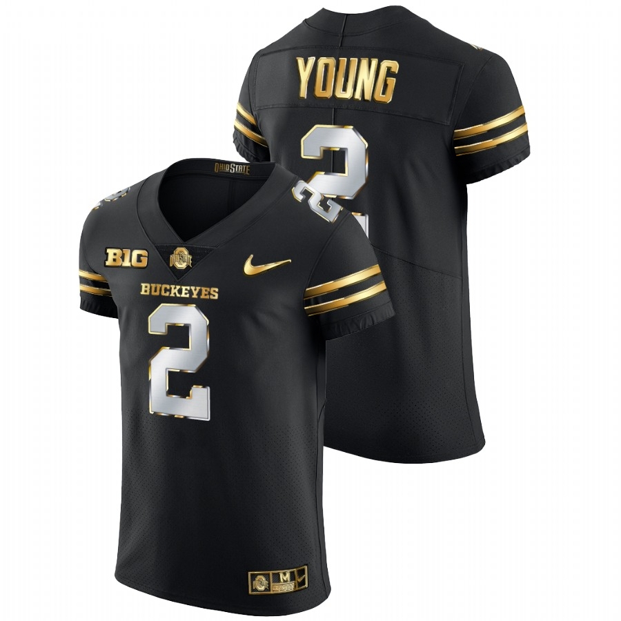 Ohio State Buckeyes Men's NCAA Chase Young #2 Black Golden Diamond Edition Authentic College Football Jersey XTK8049RS